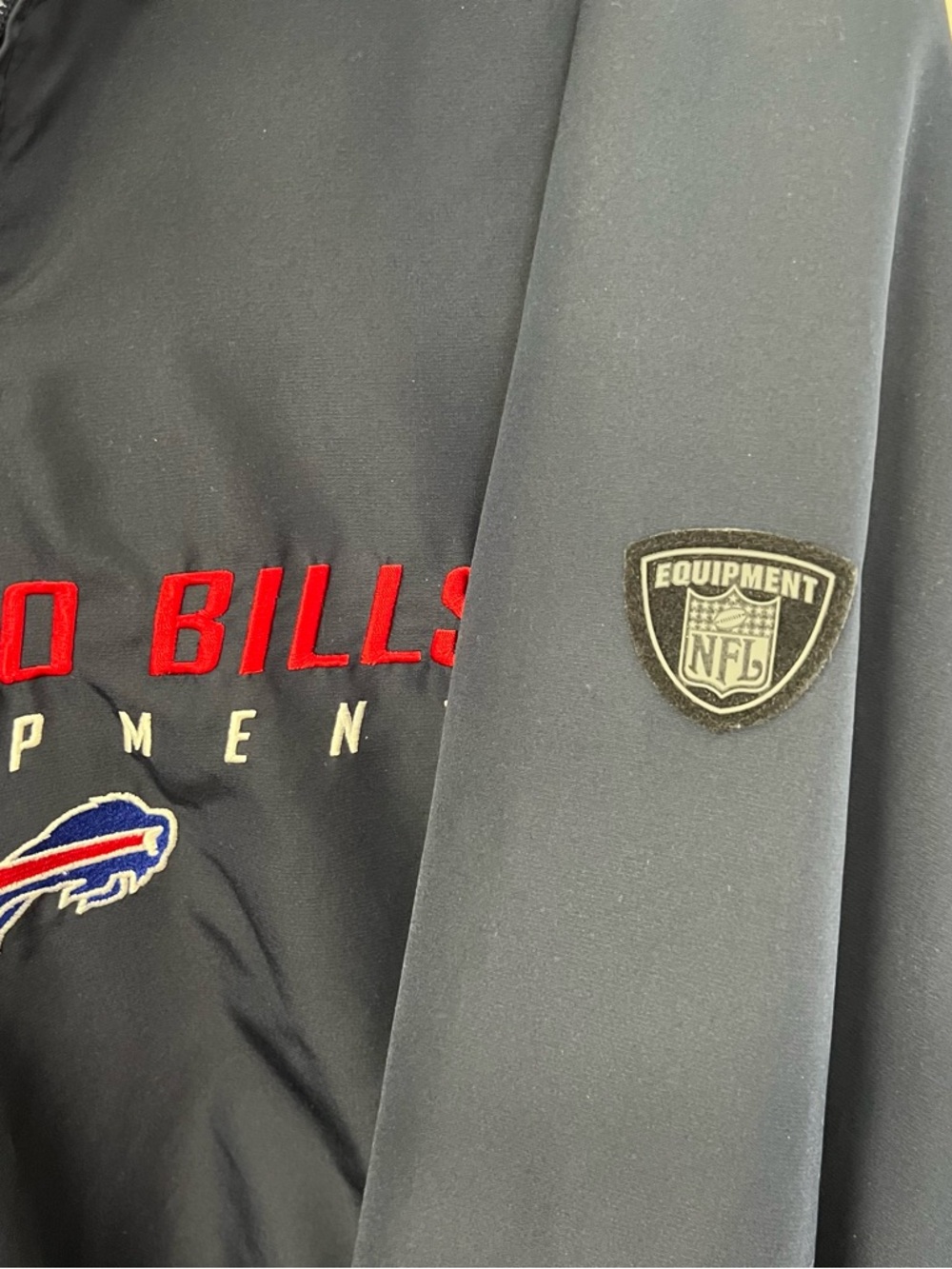Vintage Reebok NFL Buffalo Bills Equipment Navy Pullover with White Mesh Lining - Picture 3 of 4